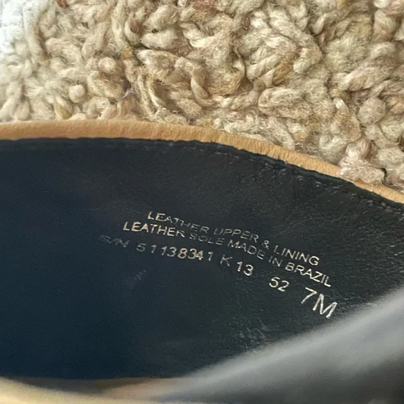 Tory Burch McKenna Leather Beige and Black Wedges - Picture 5 of 15